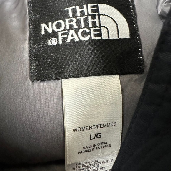 Womens Size‎ Large North Face Goose Down Black 550 Belted Puffer Jacket - Picture 5 of 11